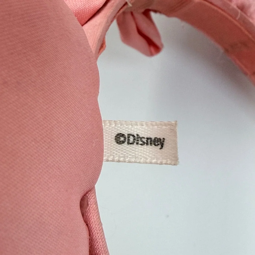 Disney Parks Minnie Mouse Pink Rosette Rose Satin Bow Ear Headband